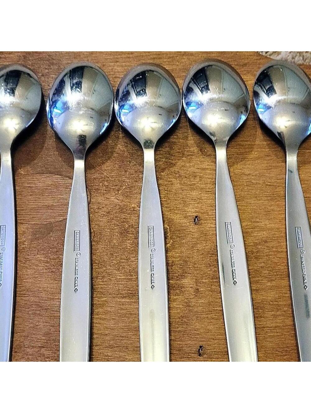 Vintage Cambridge Kiona stainless steel soup spoons Set of 7 - Picture 8 of 8